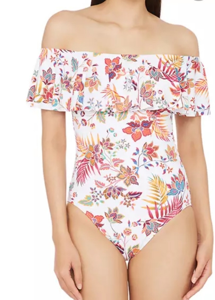 RalphLauren Off The Shoulder One Piece Bathing Suit